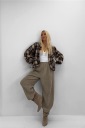 pantalone effetto velluto a costa velvet